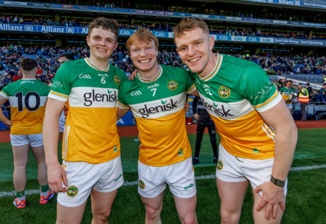 John Furlong, Cormac Egan y David Dempsey celebran