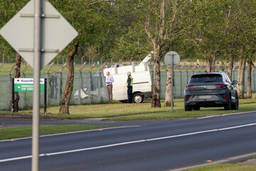 Shannon Airport Van Fence Crash1