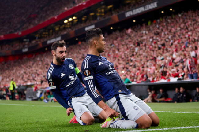 carlos-henrique-francisco-casemiro-of-manchester-united-celebrates-after-scoring-the-teams-first-goal-during-the-uefa-europa-league-202425-semi-final-first-leg-match-between-athletic-club-and-manc