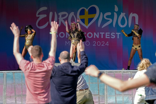 eurovision-fans-exercise-at-the-eurovision-village-ahead-of-the-first-semifinal-at-the-eurovision-song-contest-in-malmo-sweden-tuesday-may-7-2024-ap-photomartin-meissner