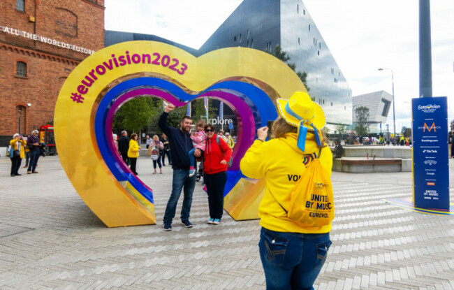 family-of-tourists-visiting-liverpool-for-eurovision-2023