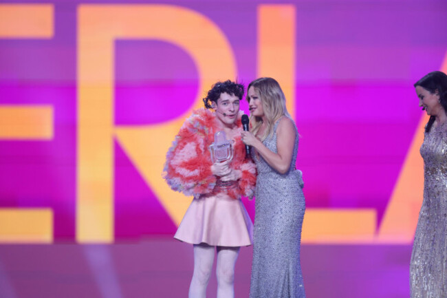 malmo-sweden-11th-may-2024-the-representative-of-switzerland-nemo-won-the-68th-eurovision-song-cotest-on-may-11-2024-in-malmo-sweden-photo-sanjin-strukicpixsell-credit-pixsellalamy-live-new