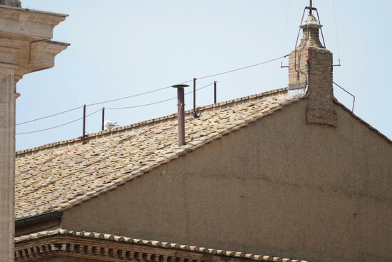 a-seagull-sits-on-the-roof-by-the-chimney-of-the-sistine-chapel-ahead-of-the-conclave-at-the-vatican-wednesday-may-7-2025-ap-photoandrew-medichini