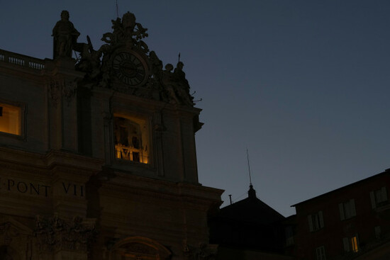 the-sun-sets-as-the-chimney-of-the-sistine-chapel-is-silhouetted-during-the-cardinals-conclave-to-elect-a-new-pope-at-the-vatican-wednesday-may-7-2025-ap-photoalessandra-tarantino