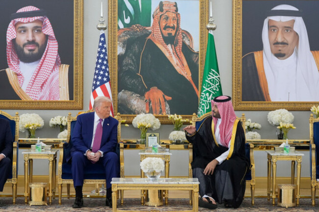 president-donald-trump-and-saudi-crown-prince-mohammed-bin-salman-speak-during-a-coffee-ceremony-at-the-royal-terminal-of-king-khalid-international-airport-in-riyadh-saudi-arabia-tuesday-may-13-20