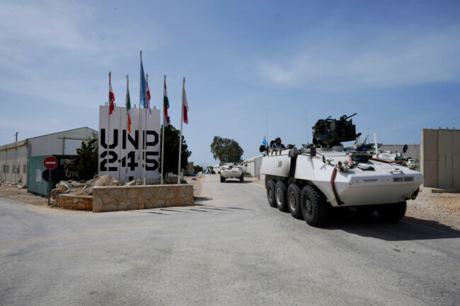 a-general-view-of-the-entrance-as-tanaiste-simon-harris-visits-camp-shamrock-near-the-border-with-lebanon-and-israel-to-visit-defence-forces-troops-serving-with-the-unifil-peacekeeping-mission-amid-es