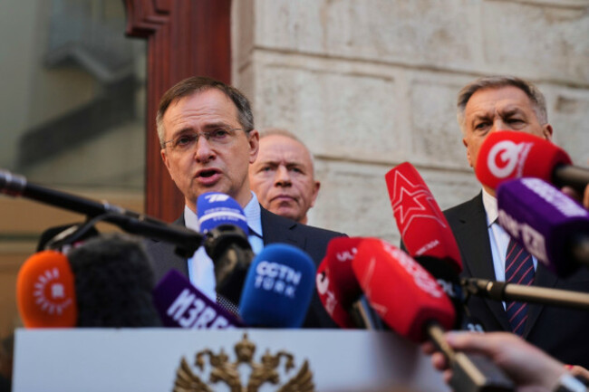 russian-presidential-aide-vladimir-medinsky-gives-an-statement-to-journalists-at-the-russian-consulate-in-istanbul-turkey-thursday-may-15-2025-ap-photofrancisco-seco