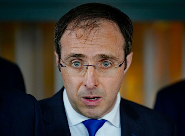 retransmitting-amending-byline-td-robert-troy-speaking-to-the-media-before-the-fianna-fail-parliamentary-think-in-in-mullingar-picture-date-monday-september-12-2022