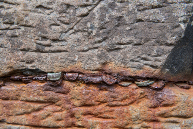 coins-pushed-into-cracks-in-basalt-columns-for-good-luck-at-giants-causeway-northern-ireland-uk