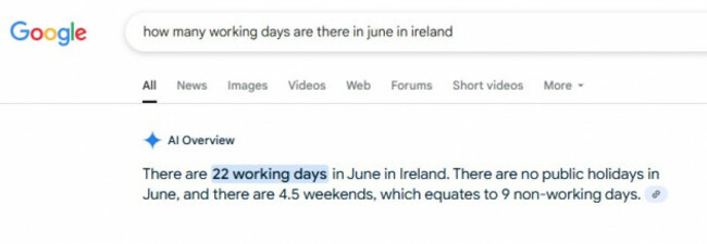 working days in june