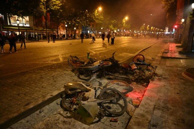 paris-france-01st-june-2025-incidents-broke-out-in-paris-following-the-champions-league-final-won-by-psg-in-paris-on-june-1-2025-01062025-franceile-de-france-regionparis-julien-matti