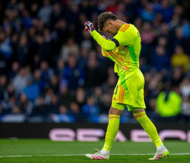 hampden-park-glasgow-uk-6th-june-2025-international-football-friendly-scotland-versus-iceland-ciaran-slicker-of-scotland-reacts-after-victor-palsson-of-iceland-scores-in-the-52nd-minute-to-make