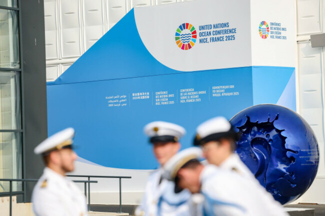 nice-france-france-8th-june-2025-members-of-the-gendarmerie-nationale-band-stand-at-ease-in-front-of-the-unoc3-logo-one-day-before-the-united-nations-ocean-conference-opens-in-nice-france-cre