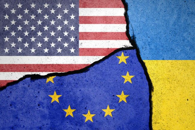 flags-of-us-eu-and-ukraine-painted-on-cracked-wall
