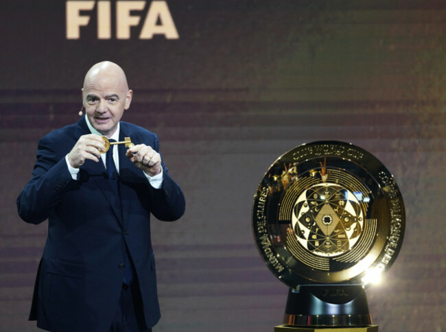 miami-usa-5th-dec-2024-fifa-president-gianni-infantino-reacts-during-the-draw-ceremony-for-the-fifa-club-world-cup-2025-in-miami-the-united-states-on-dec-5-2024-credit-wu-xiaolingxinhuaala