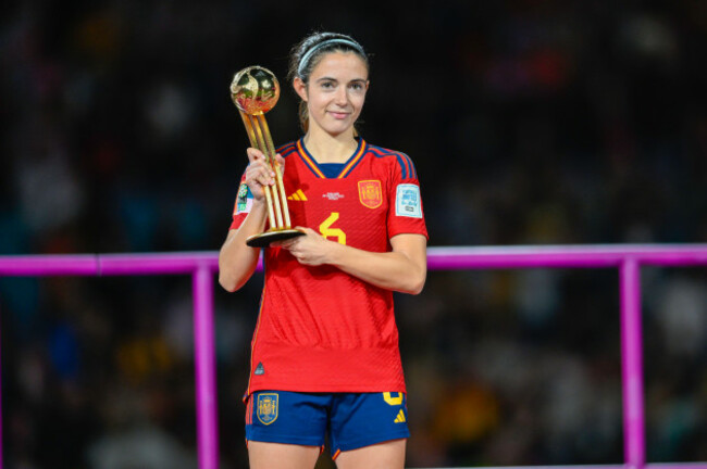 sydney-australia-20th-aug-2023-aitana-bonmati-of-spain-winning-the-golden-ball-award-the-fifa-womens-world-cup-2023-final-match-between-spain-women-and-england-women-at-stadium-australia-sydney