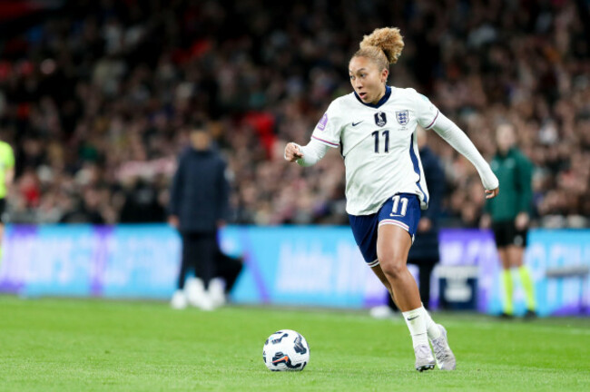 london-uk-26th-february-2025-lauren-james-during-the-uefa-nations-league-game-between-england-and-spain-at-wembley-stadium