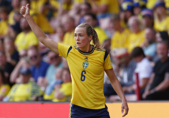 sheffield-england-13th-july-2022-magdalena-eriksson-of-sweden-during-the-uefa-womens-european-championship-2022-match-at-bramall-lane-sheffield-picture-credit-should-read-darren-staples-spo