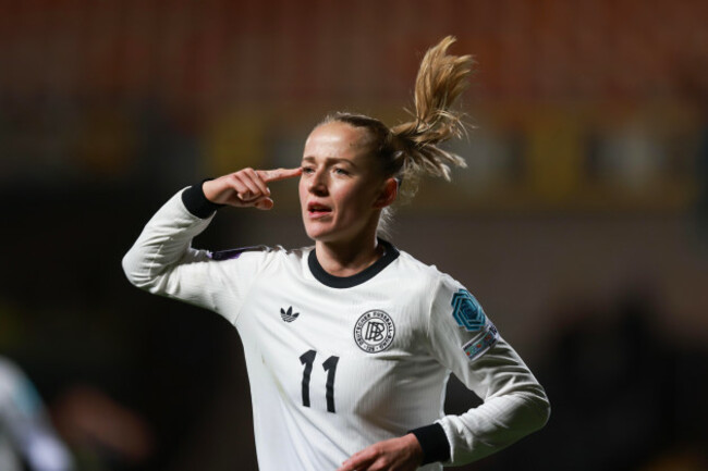 4th-april-2025-tannadice-dundee-scotland-womens-nations-league-international-football-scotland-versus-germany-lea-schuller-of-germany-celebrates-after-scoring-for-4-0-in-the-59th-minute-credit