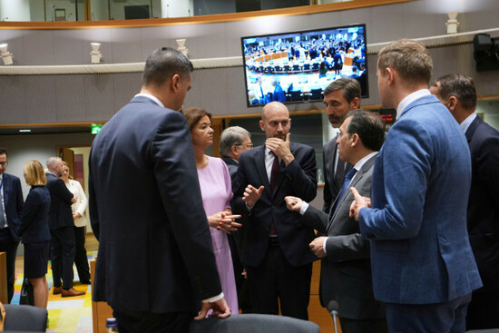 french-foreign-minister-jean-noel-barrot-center-speaks-with-from-left-maltas-foreign-minister-ian-borg-slovenias-foreign-minister-tanja-fajon-slovakias-foreign-minister-juraj-blanar-and-spain