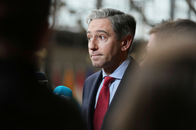 irelands-foreign-minister-simon-harris-speaks-with-the-media-as-he-arrives-for-a-meeting-of-eu-foreign-ministers-at-the-european-council-building-in-brussels-monday-june-23-2025-ap-photovirgini