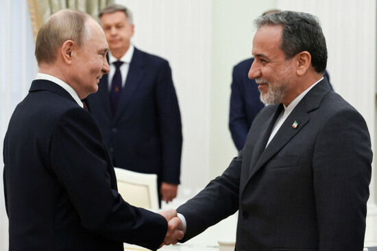russian-president-vladimir-putin-left-greets-iranian-foreign-minister-abbas-araghchi-prior-to-their-talks-at-the-kremlin-in-moscow-russia-monday-june-23-2025-alexander-kazakov-sputnik-kremli
