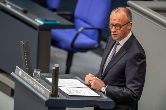 german-chancellor-friedrich-merz-makes-a-government-statement-in-the-bundestag-in-berlin-tuesday-june-24-2025-michael-kappelerdpa-via-ap