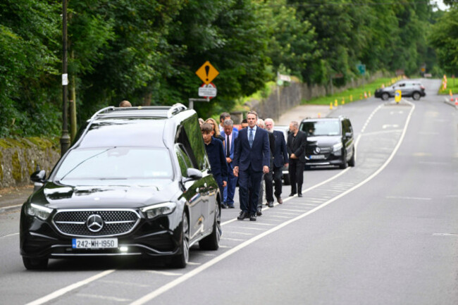 the-funeral-cortege-arriving-at-st-patricks-church-of-ireland-in-slane-co-meath-for-the-funeral-of-slane-castles-lord-henry-mount-charles-who-died-aged-74-on-june-18-after-a-long-and-valiant-ba