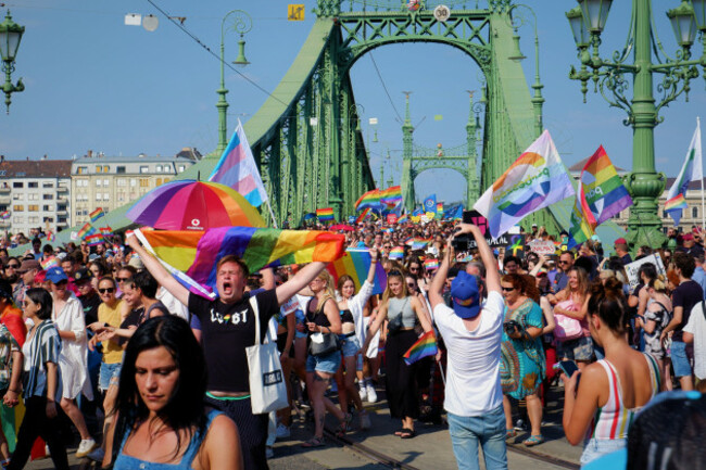 budapest-hungary-24-july-2021-people-celebrate-the-budapest-pride-march-demands-for-better-rights-and-equality-at-the-freedom-bridge-budapest-p