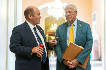 sens-chris-coons-d-del-left-and-roger-wicker-r-miss-talk-outside-the-senate-chamber-as-republicans-begin-a-final-push-to-advance-president-donald-trumps-tax-breaks-and-spending-cuts-package