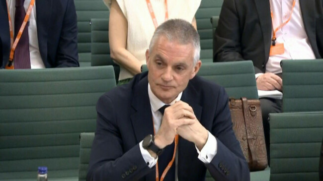 screen-grab-of-bbc-director-general-tim-davie-answering-questions-at-the-culture-media-and-sport-committee-in-the-house-of-commons-london-picture-date-tuesday-march-4-2025