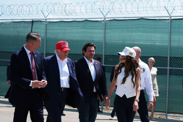 president-donald-trump-gov-ron-desantis-r-fla-and-homeland-security-secretary-kristi-noem-and-others-tour-alligator-alcatraz-a-new-migrant-detention-facility-at-dade-collier-training-and-tra