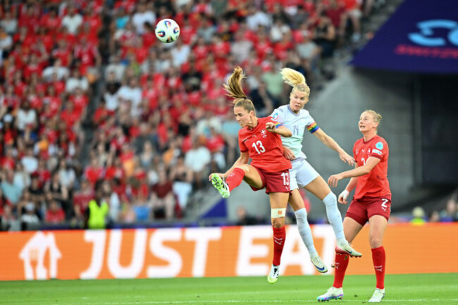 basel-switzerland-02nd-july-2025-soccer-women-european-championship-switzerland-norway-preliminary-round-group-a-match-day-1-switzerlands-lia-walti-l-against-norways-ada-hegerberg-ne
