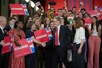 labour-party-leader-keir-starmer-shakes-hands-with-his-supporters-at-the-tate-modern-in-london-friday-july-5-2024-labour-party-starmer-says-voters-have-spoken-and-they-are-ready-for-change-as-an