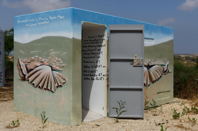 decorated-mobile-bomb-shelters-in-southern-israel-to-protect-residents-of-the-region-from-hamas-terrorist-rocket-attacks-launched-from-gaza