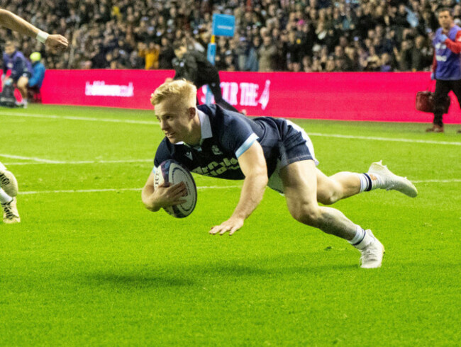 autumn-series-scotland-v-portugal-16th-nov-2024-scotland-wing-arron-reed-scores-in-the-58th-minutes-as-scotland-take-on-portugal-in-their-3rd-game-of-the-autumn-series-at-scottish-gas-murrayfie