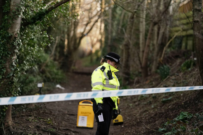 police-activity-at-the-cordoned-off-scene-in-woodland-close-to-brentwood-crescent-in-brighton-east-sussex-near-to-where-remains-have-been-found-in-the-search-for-the-two-month-old-baby-of-constance