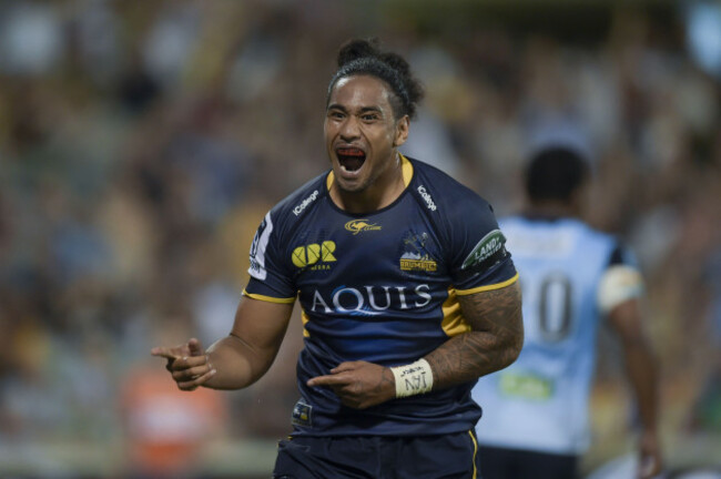 joe-tomane-of-the-brumbies-celebrates-after-scoring-a-try-during-the-round-2-super-rugby-match-between-the-brumbies-and-the-waratahs-at-gio-stadium-in-canberra-friday-march-4-2016-aap-imagelukas