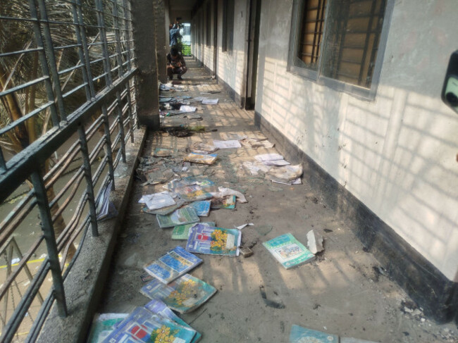dhaka-bangladesh-23rd-july-2025-a-general-view-of-the-inside-of-a-school-building-at-the-plane-crash-site-in-dhaka-as-of-the-last-report-by-inter-service-public-relations-ispr-a-total-of-31-pe