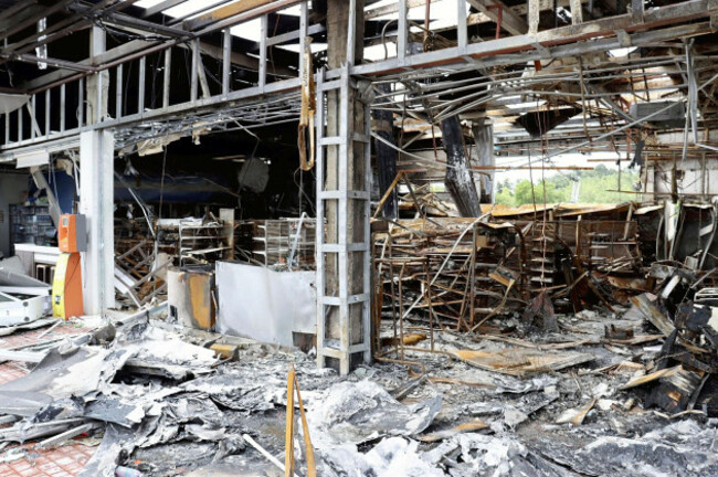 a-photo-shows-a-convenience-store-severely-damaged-by-cambodian-artillery-fire-in-sisaket-eastern-thailand-on-july-26-2025-the-military-conflict-between-thailand-and-cambodia-which-began-on-the
