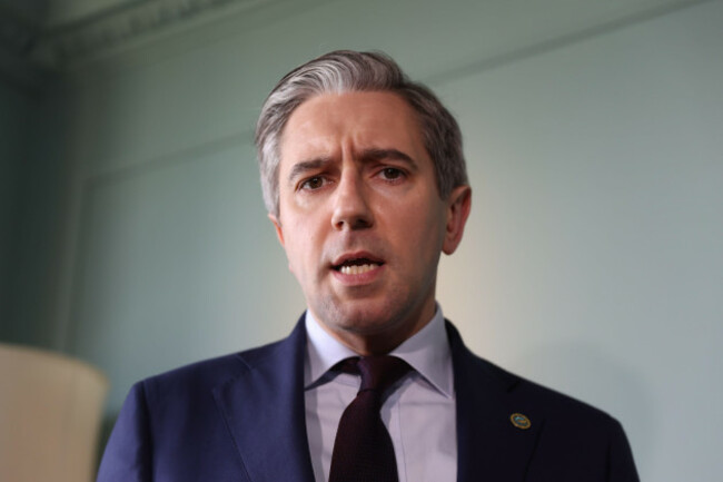 tanaiste-simon-harris-speaking-to-the-media-ahead-of-the-british-irish-council-bic-summit-at-the-slieve-donard-resort-in-co-down-the-43rd-meeting-of-the-british-irish-council-bic-which-was-estab