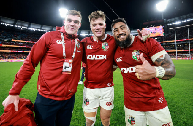 garry-ringrose-huw-jones-and-bundee-aki-celebrate-winning-the-match