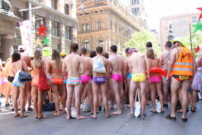 people-wear-budgie-smugglers-to-raise-money-for-aime-at-strut-the-street-in-martin-place-sydney