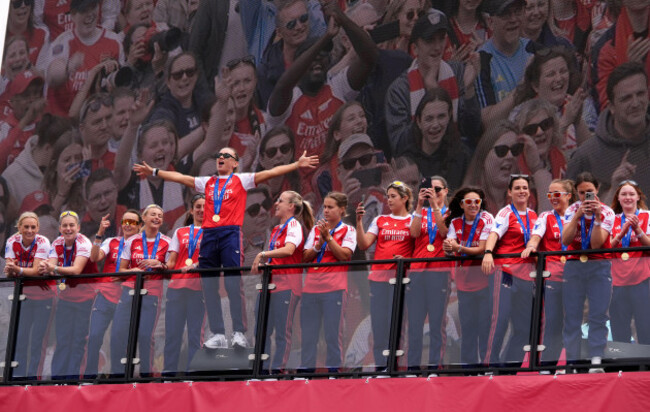 arsenals-katie-mccabe-and-team-mates-during-the-uefa-womens-champions-league-winners-parade-in-london-arsenal-women-won-the-uefa-womens-champions-league-against-barcelona-on-saturday-picture-date