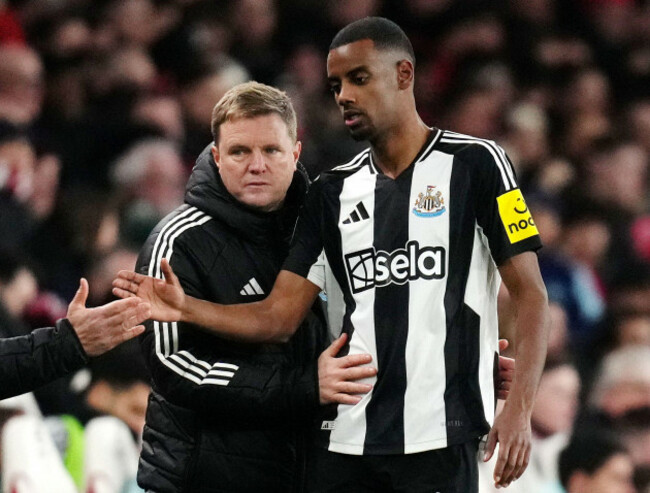 file-photo-dated-07-01-2025-of-newcastle-boss-eddie-howe-left-who-has-admitted-that-he-is-not-in-full-control-over-alexander-isaks-future-issue-date-tuesday-july-29-2025