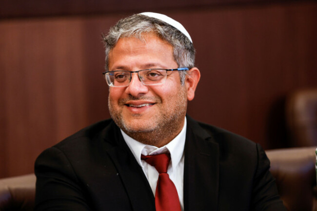 israels-national-security-minister-itamar-ben-gvir-attends-a-cabinet-meeting-at-the-prime-ministers-office-in-jerusalem-sunday-aug-20-2023-amir-cohenpool-photo-via-ap