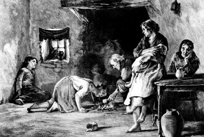 victorian-britain-irish-famine-peasants-in-their-hut-1847