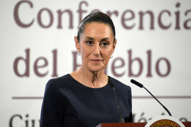 mexico-city-mexico-08th-aug-2025-mexican-president-claudia-sheinbaum-pardo-speaks-about-the-case-of-plagiarism-of-the-traditional-mexican-huarache-by-the-adidas-oaxaca-slip-on-the-adidas-tennis-b