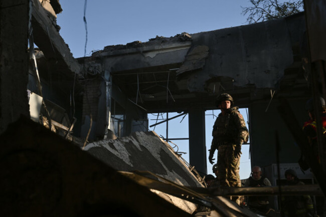 a-serviceman-stands-among-the-rubble-at-the-central-bus-station-targeted-by-the-russian-air-strike-zaporizhzhia-ukraine-august-10-2025-on-sunday-august-10-the-russian-army-struck-zaporizhzhia-w