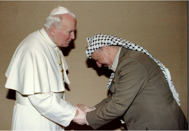 pope-john-paul-ii-left-greets-plo-leader-yasser-arafat-at-his-summer-residence-in-castelgandolfo-saturday-september-2-1995-arafat-is-in-italy-for-talks-with-italian-leaders-and-the-israeli-foreign